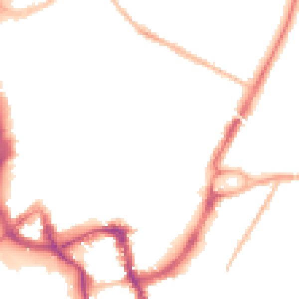 Night-time road noise heatmap for ME14 1EW