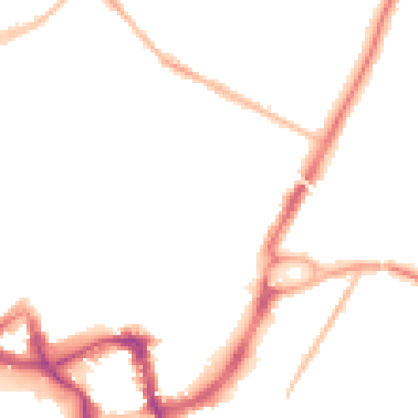 Night-time road noise heatmap for ME14 1EZ