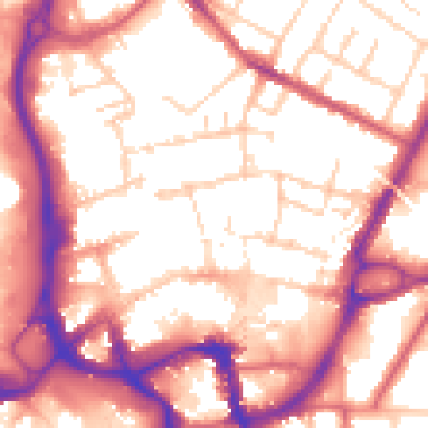 Daytime road noise heatmap for ME14 1FH