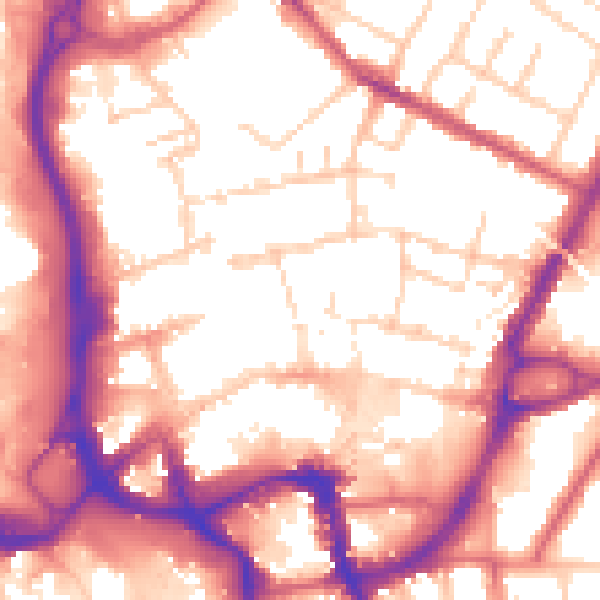 Daytime road noise heatmap for ME14 1FJ