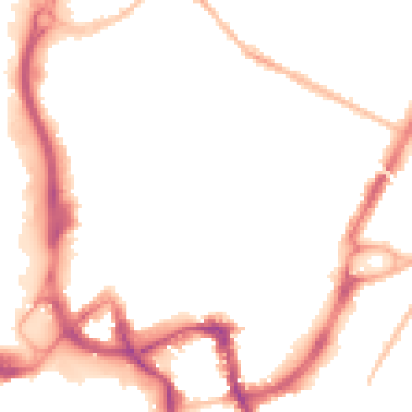 Night-time road noise heatmap for ME14 1FJ
