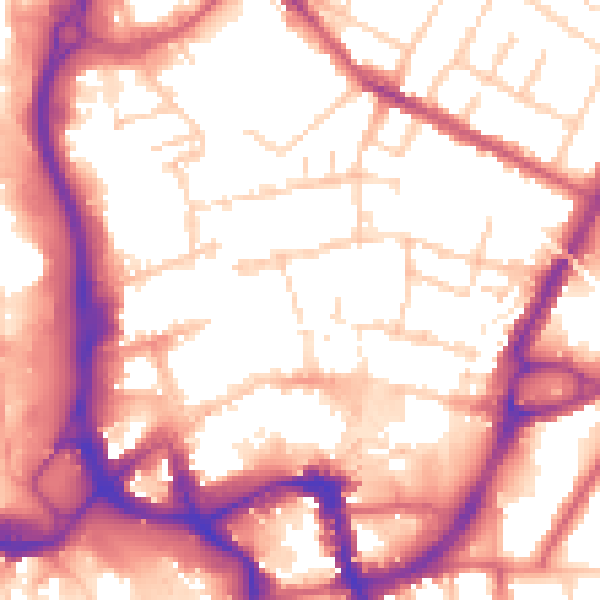 Daytime road noise heatmap for ME14 1FL
