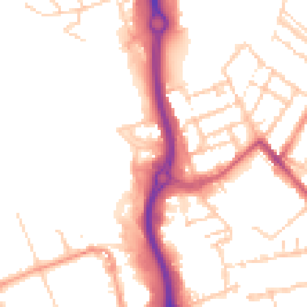 Daytime road noise heatmap for ME14 1FR