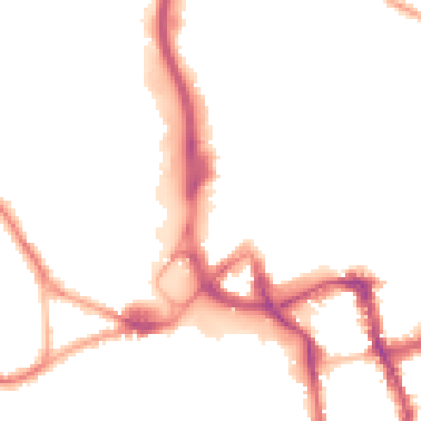 Night-time road noise heatmap for ME14 1FT