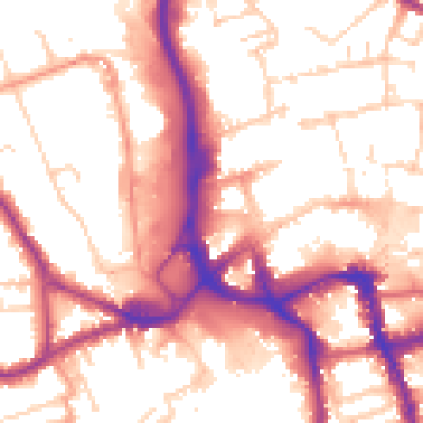 Daytime road noise heatmap for ME14 1FU