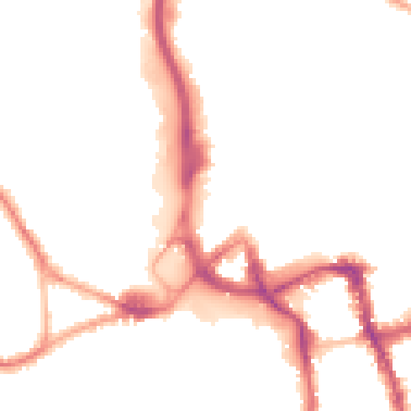 Night-time road noise heatmap for ME14 1FU