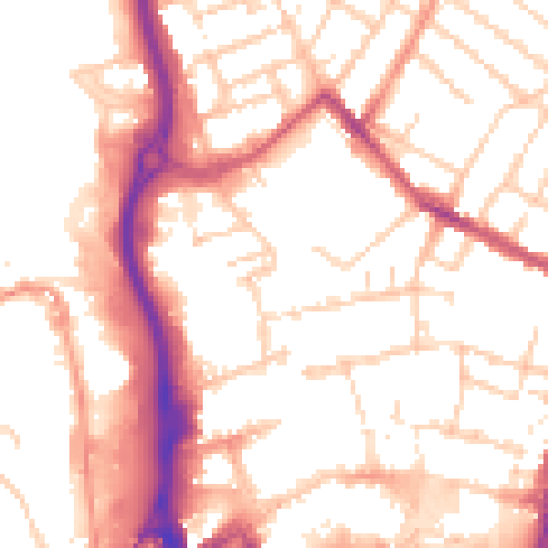 Daytime road noise heatmap for ME14 1FZ