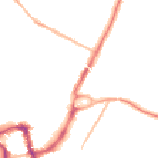 Night-time road noise heatmap for ME14 1GD