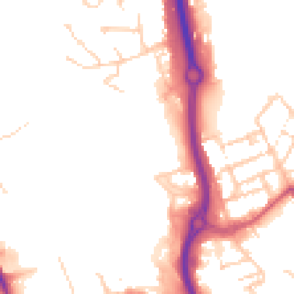 Daytime road noise heatmap for ME14 1GP
