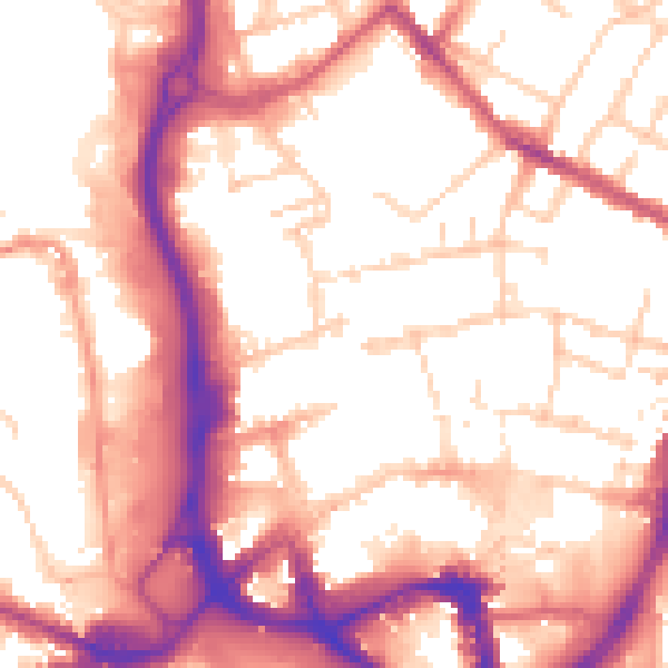 Daytime road noise heatmap for ME14 1LJ