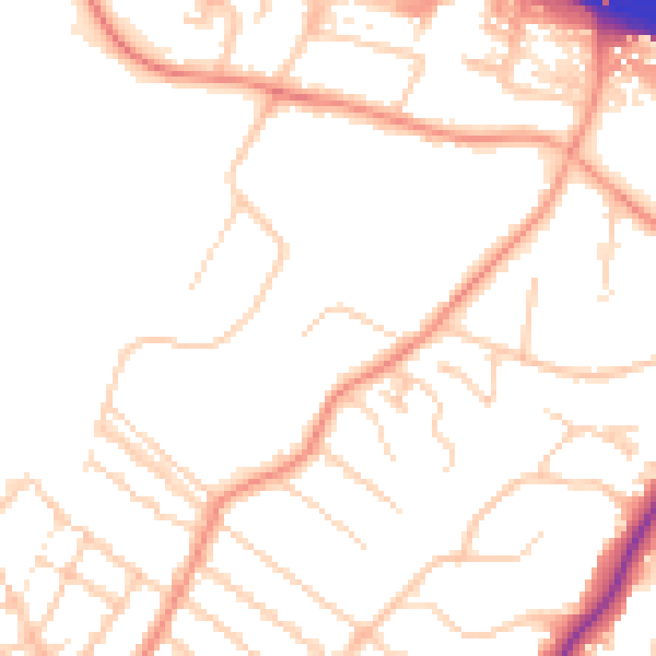 Daytime road noise heatmap for ME14 2ER