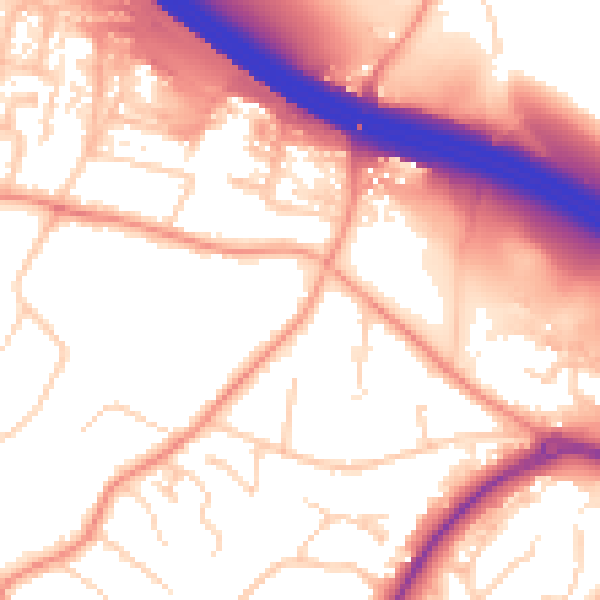 Daytime road noise heatmap for ME14 2HW