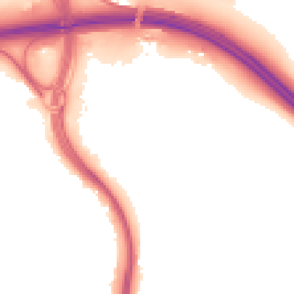 Night-time road noise heatmap for ME14 2HY