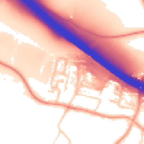 Daytime road noise heatmap for ME14 2JE