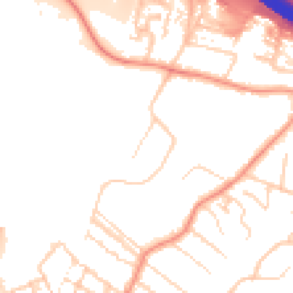 Daytime road noise heatmap for ME14 2JY