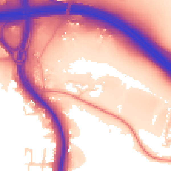 Daytime road noise heatmap for ME14 2NL