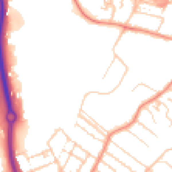 Daytime road noise heatmap for ME14 2PA