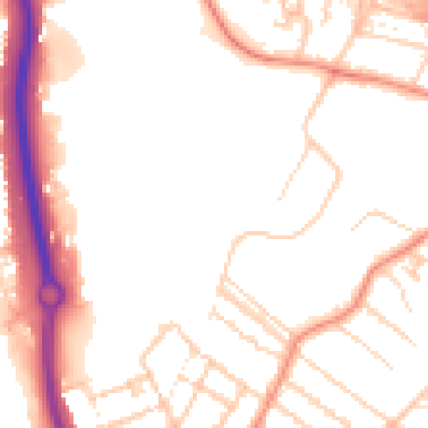 Daytime road noise heatmap for ME14 2PE
