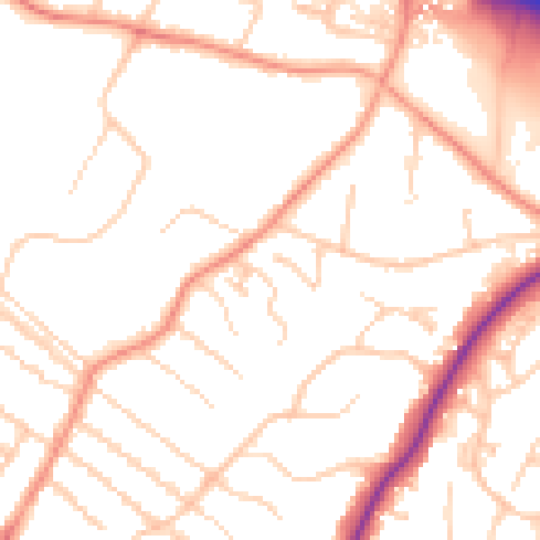 Daytime road noise heatmap for ME14 2RG