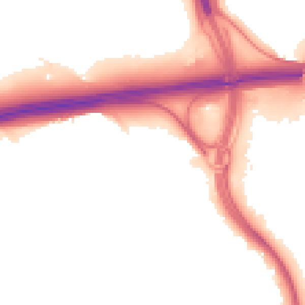 Night-time road noise heatmap for ME14 3AR