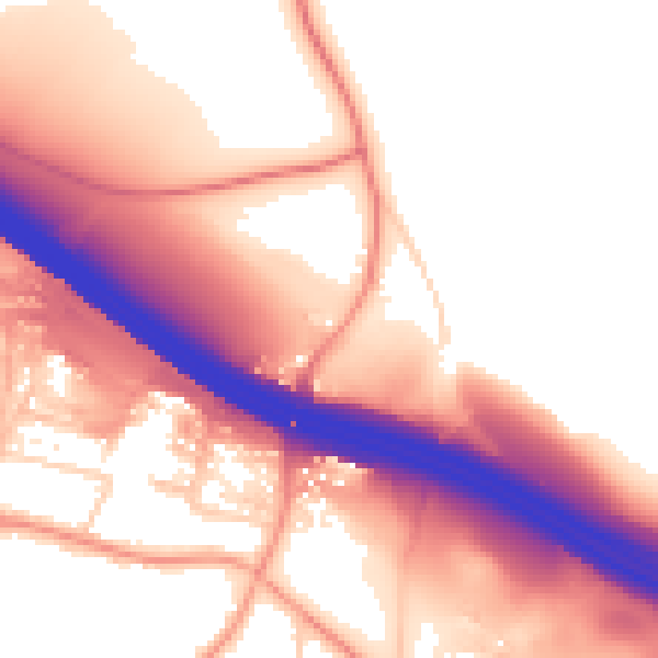 Daytime road noise heatmap for ME14 3DN