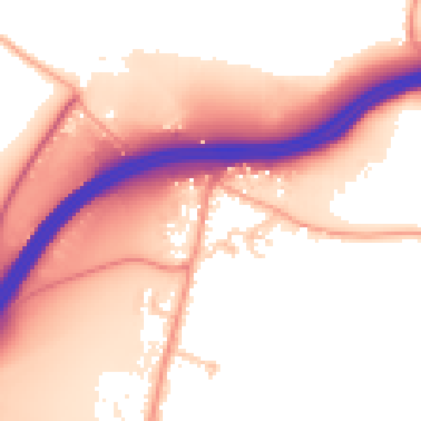 Daytime road noise heatmap for ME14 3JT