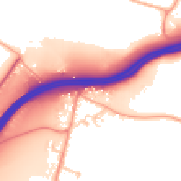 Daytime road noise heatmap for ME14 3JX