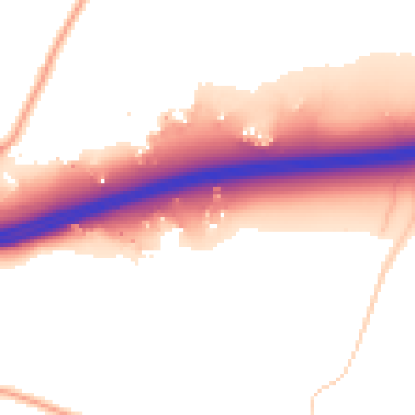 Daytime road noise heatmap for ME14 3LZ