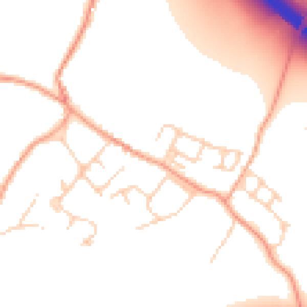 Daytime road noise heatmap for ME14 4ET