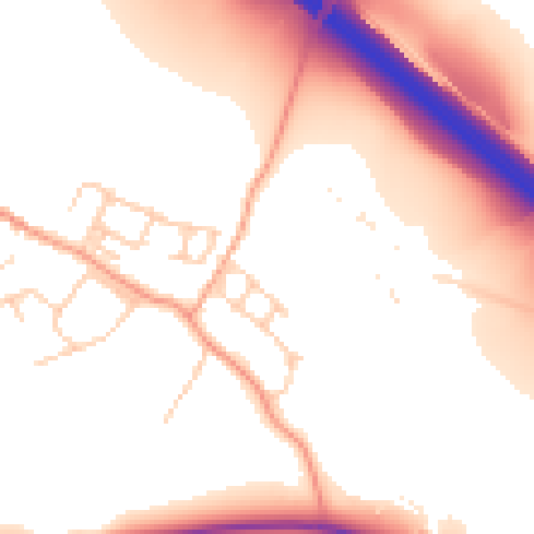 Daytime road noise heatmap for ME14 4FN