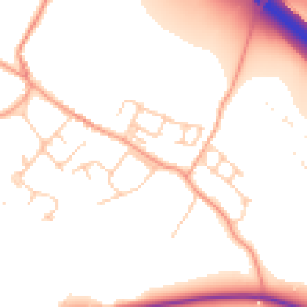 Daytime road noise heatmap for ME14 4HH