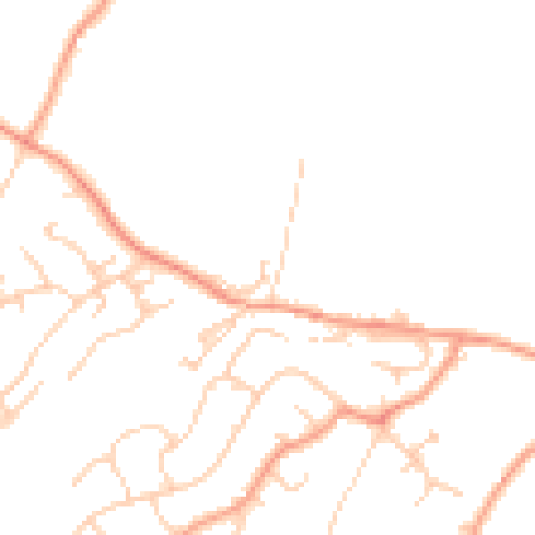 Daytime road noise heatmap for ME14 4RD