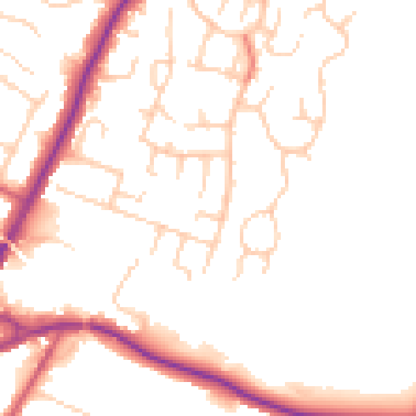 Daytime road noise heatmap for ME14 5PF