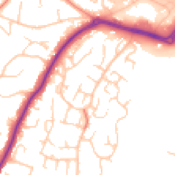 Daytime road noise heatmap for ME14 5QS
