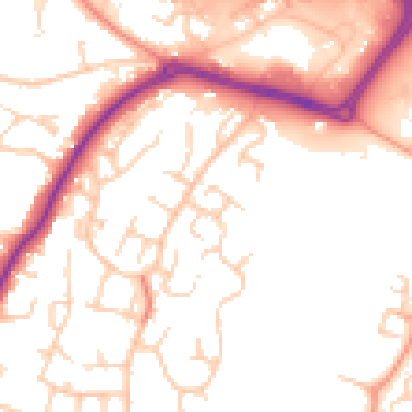 Daytime road noise heatmap for ME14 5RY