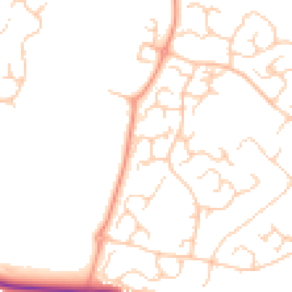 Daytime road noise heatmap for ME14 5SZ