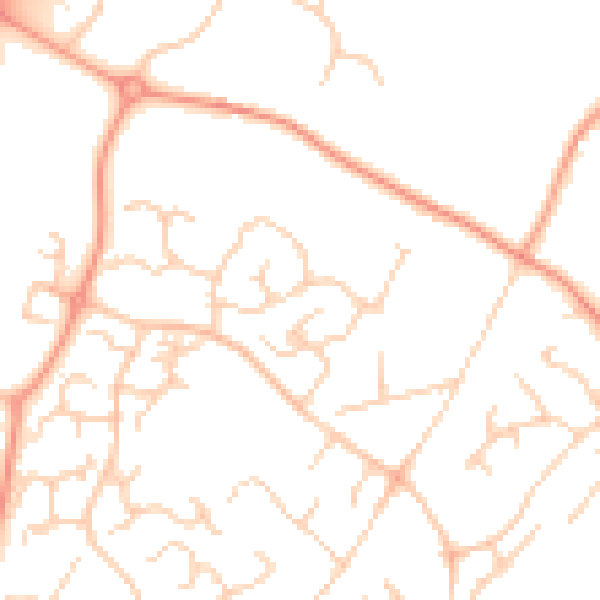 Daytime road noise heatmap for ME14 5TU