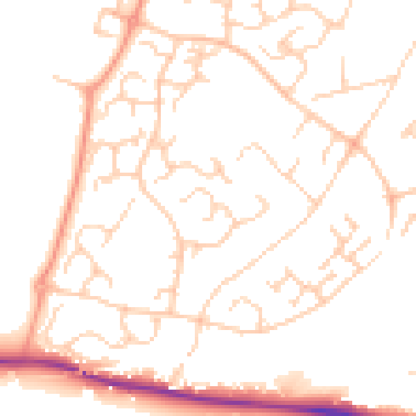 Daytime road noise heatmap for ME14 5UP