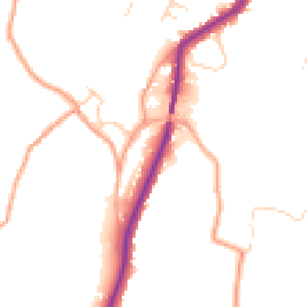 Daytime road noise heatmap for ME15 0AB
