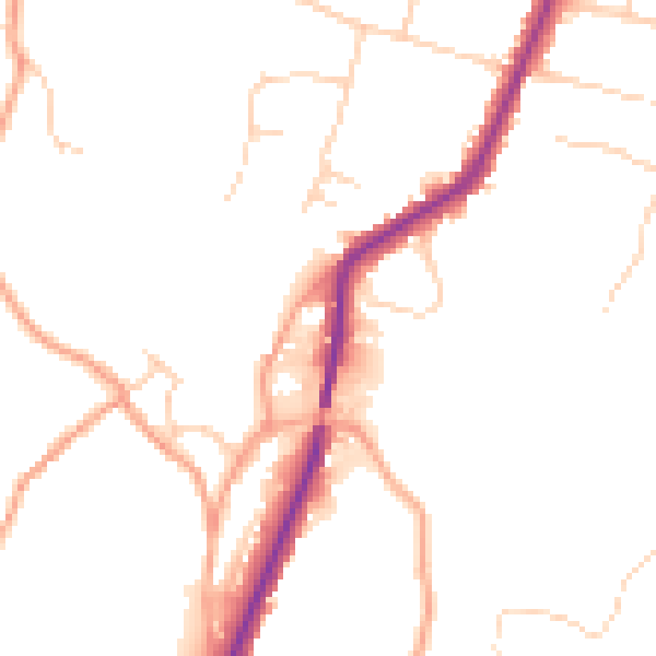Daytime road noise heatmap for ME15 0AE