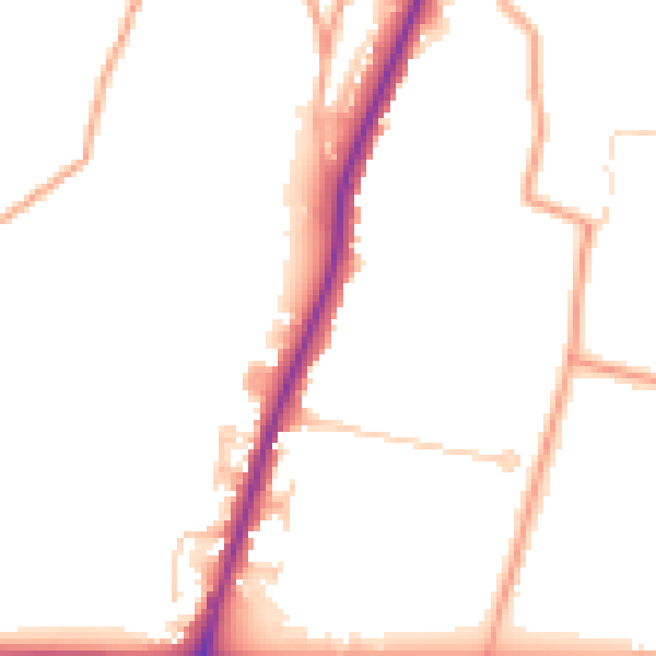 Daytime road noise heatmap for ME15 0AL