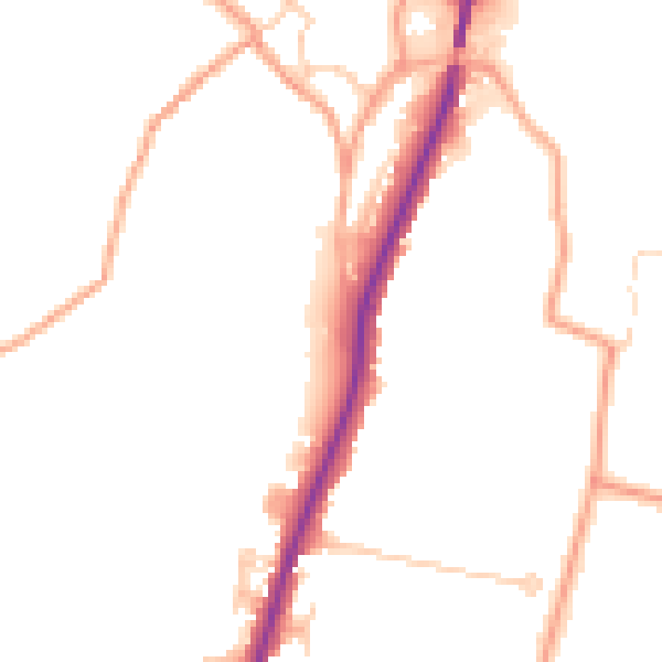 Daytime road noise heatmap for ME15 0AN