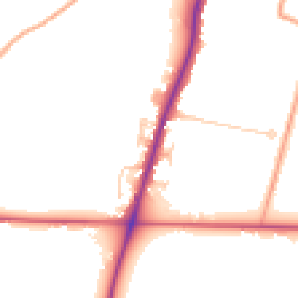 Daytime road noise heatmap for ME15 0AT