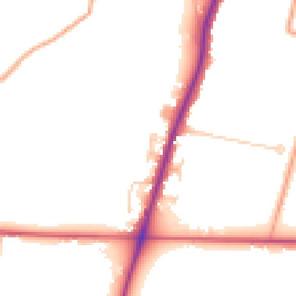 Daytime road noise heatmap for ME15 0AU