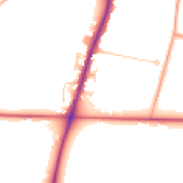 Daytime road noise heatmap for ME15 0AW