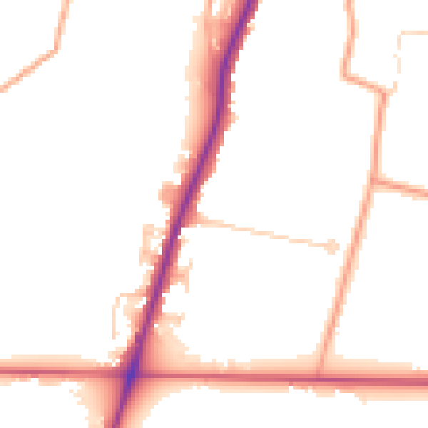 Daytime road noise heatmap for ME15 0AY
