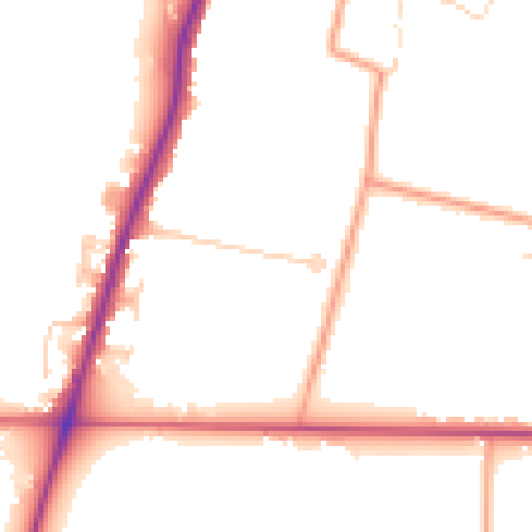Daytime road noise heatmap for ME15 0AZ