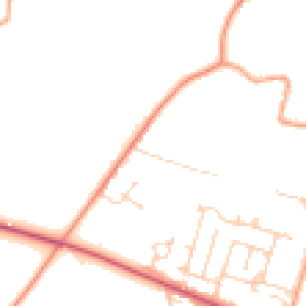 Daytime road noise heatmap for ME15 0BB