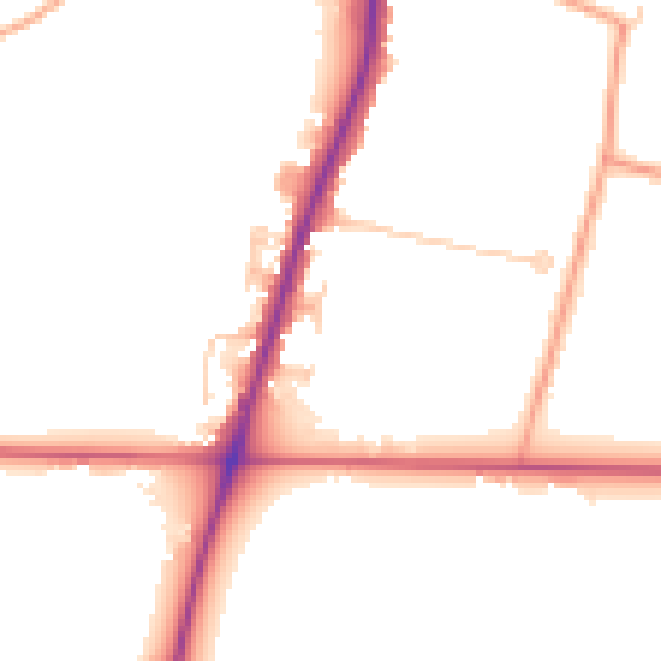 Daytime road noise heatmap for ME15 0BG