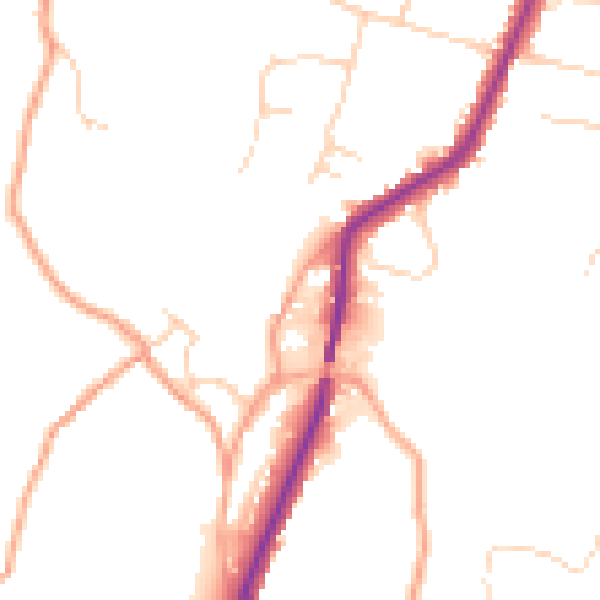 Daytime road noise heatmap for ME15 0BH